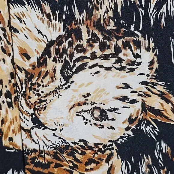 Jordan Vintage Lion Print Long Sleeve Shirt Size Large - Picture 5 of 10